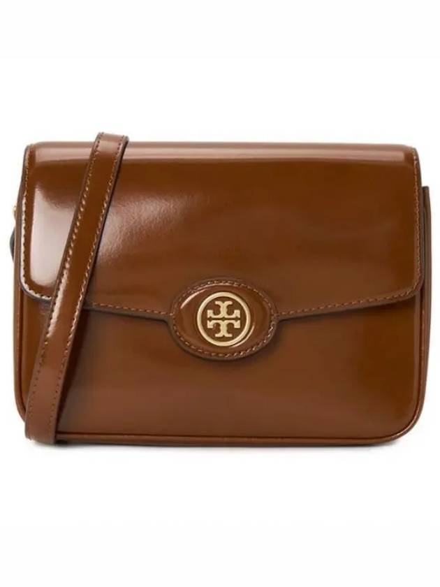 Robinson Spazzolato Convertible Logo Shoulder Bag Marone - TORY BURCH - BALAAN 2