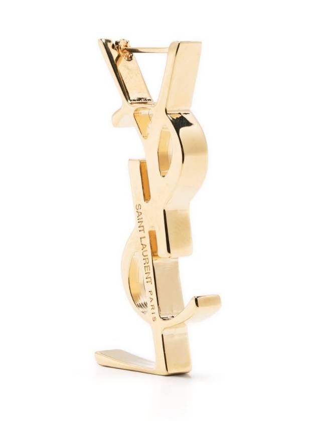 YSL Cassandre Single Metal Earrings Gold - SAINT LAURENT - BALAAN 2