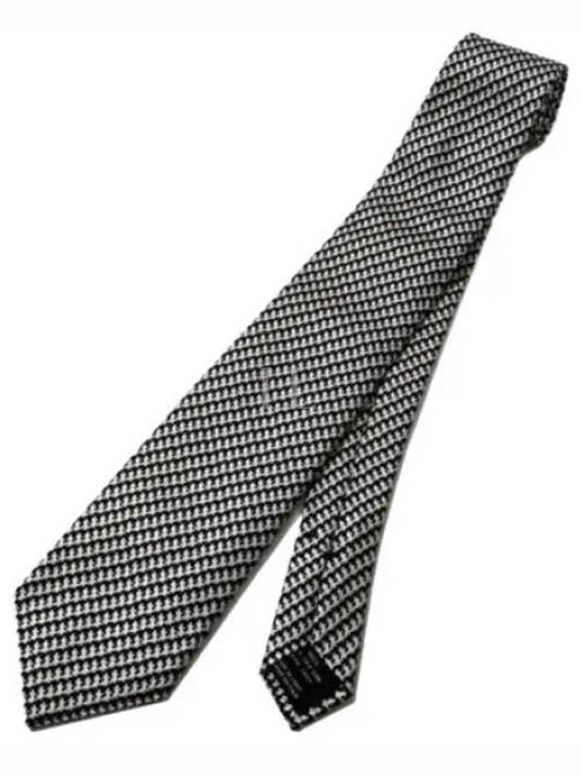 Pattern Silk Tie Black - TOM FORD - BALAAN 2