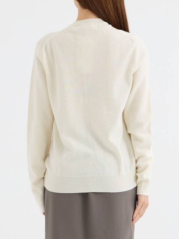 White Heart Wappen Wool Cardigan - COMME DES GARCONS - BALAAN 2