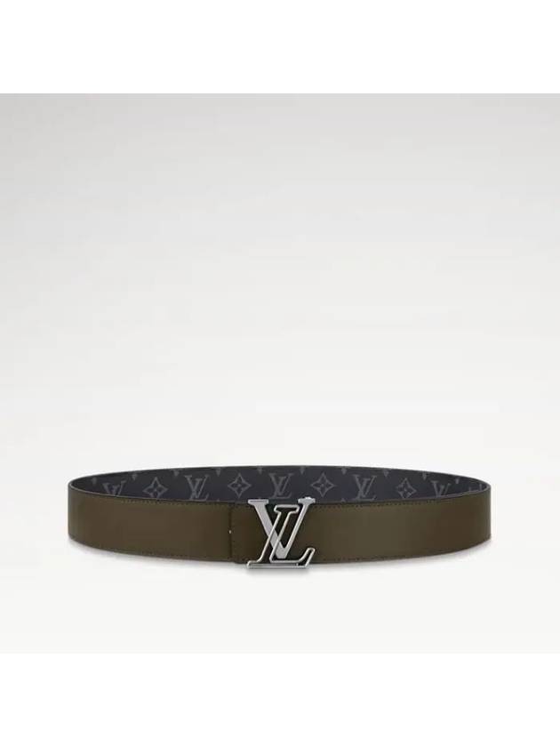 Monogram LV Line Reversible 40MM Leather Belt Black Khaki - LOUIS VUITTON - BALAAN 2