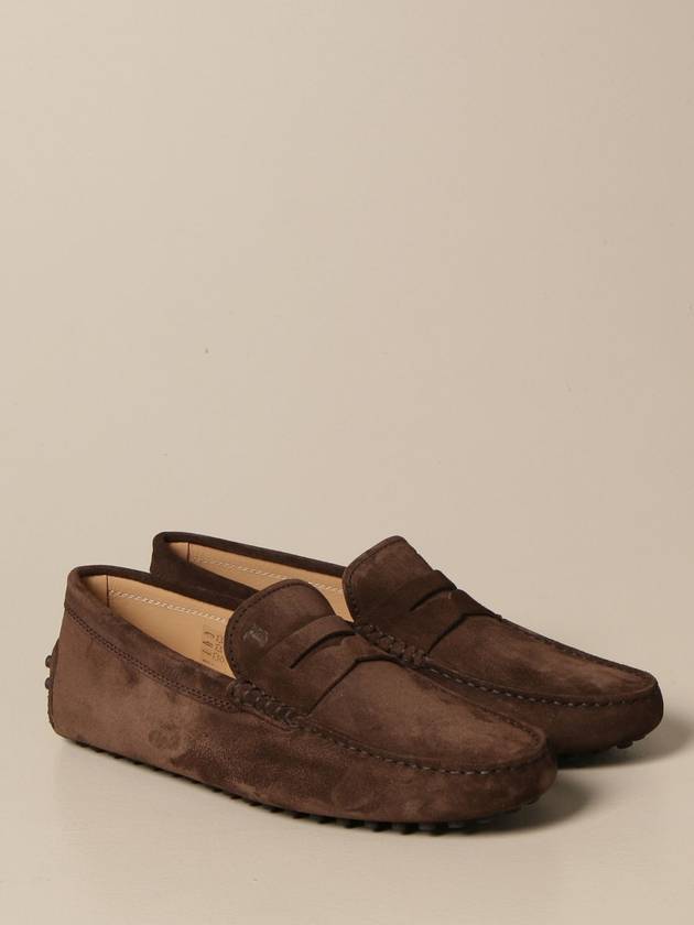 Men's Suede Gommino Driving Shoes Brown - TOD'S - BALAAN 3