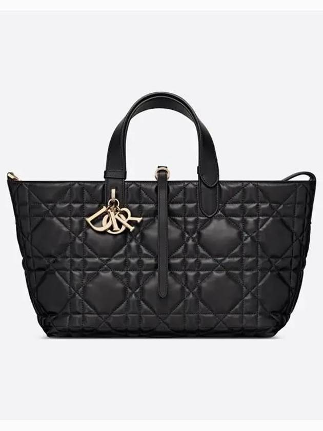 Toujours Macrocannage Calfskin Medium Tote Bag Black - DIOR - BALAAN 2