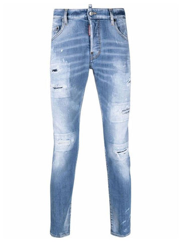 Skater Slim Fit Jeans Blue - DSQUARED2 - BALAAN 1