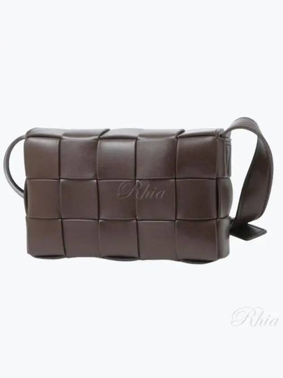 Cassette Intrecciato Small Leather Cross Bag Brown - BOTTEGA VENETA - BALAAN 2