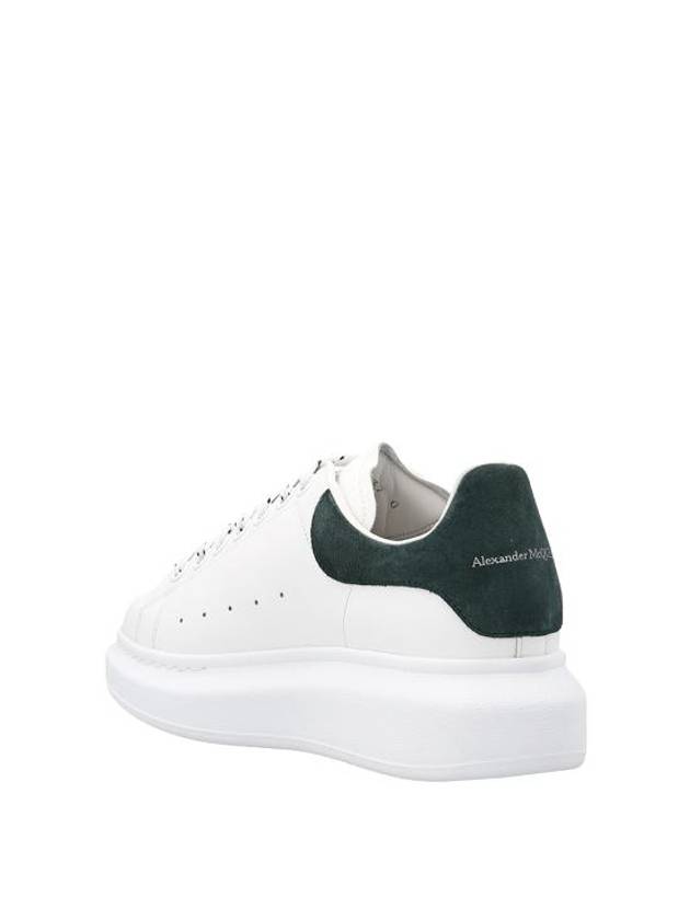 Women's Oversized Suede Tab Low Top Sneakers Dark Green White - ALEXANDER MCQUEEN - BALAAN 3