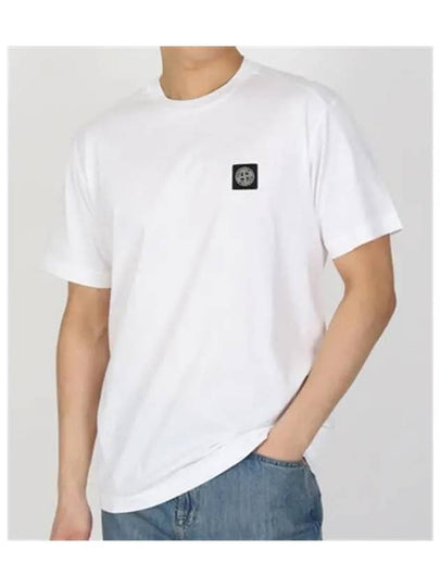 Logo Patch Short Sleeves T-Shirt White - STONE ISLAND - BALAAN 2