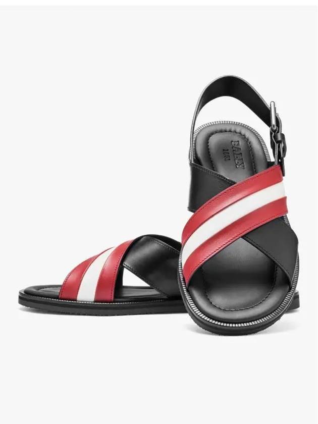 Jamilo Leather Sandals Black - BALLY - BALAAN 4