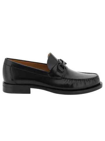 Gancini Ornament Loafer Black - SALVATORE FERRAGAMO - BALAAN 1