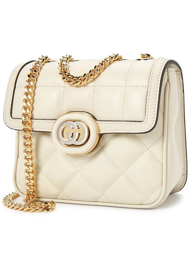 Women's Deco Mini Quilted Leather Shoulder Bag White - GUCCI - BALAAN 3