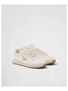 Leather Low Top Sneakers Ivory - PRADA - BALAAN 2