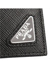 Triangle Logo Saffiano Half Wallet Black - PRADA - BALAAN 6