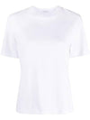 Logo Crew Neck Short Sleeve T-Shirt White - SALVATORE FERRAGAMO - BALAAN 1