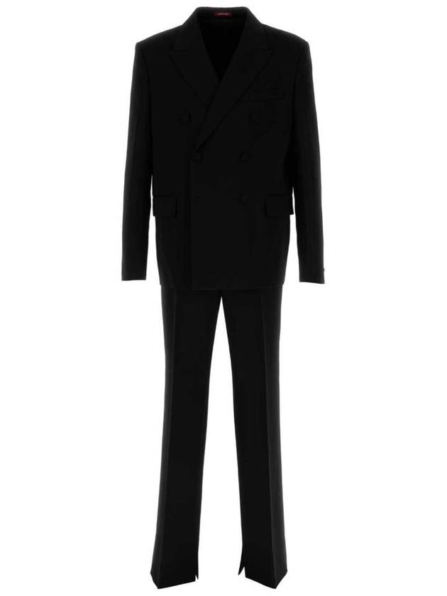 Round Interlocking G Button Wool Suit Black - GUCCI - BALAAN 2