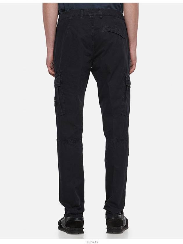 Men's Wappen Patch Slim Cargo Straight Pants Navy - STONE ISLAND - BALAAN 3