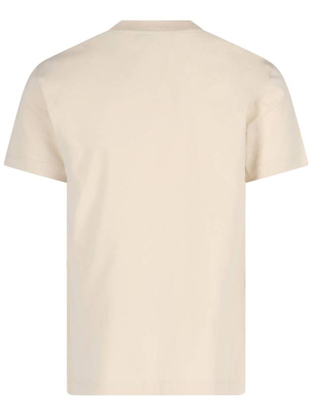 Check Label Cotton Short Sleeve T-Shirt Beige - BURBERRY - BALAAN 3