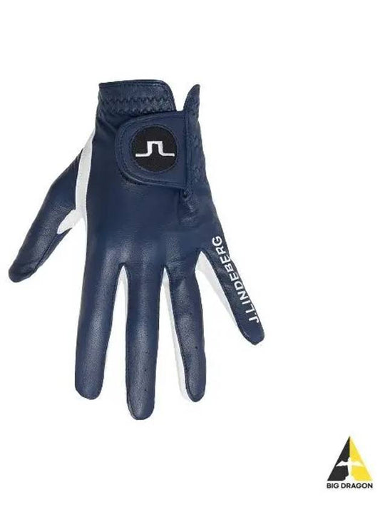 Lawn leather golf gloves navy - J.LINDEBERG - BALAAN 2