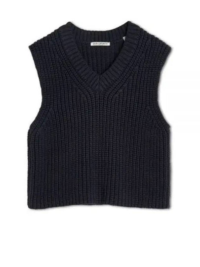 Intact Chunky Cotton Rib Vest Navy - OUR LEGACY - BALAAN 2