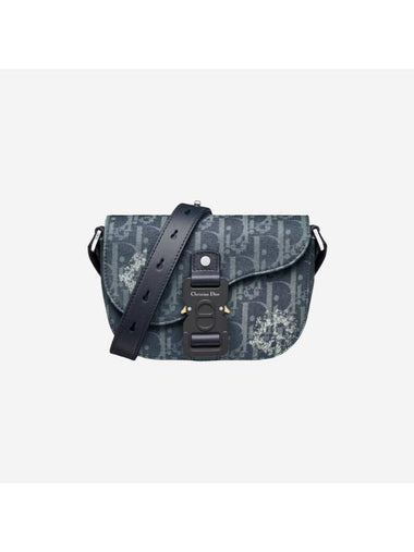 Denim Tears Tears Saddle Pouch Strap Denim Oblique Blue Piece Sign Tears - DIOR - BALAAN 1