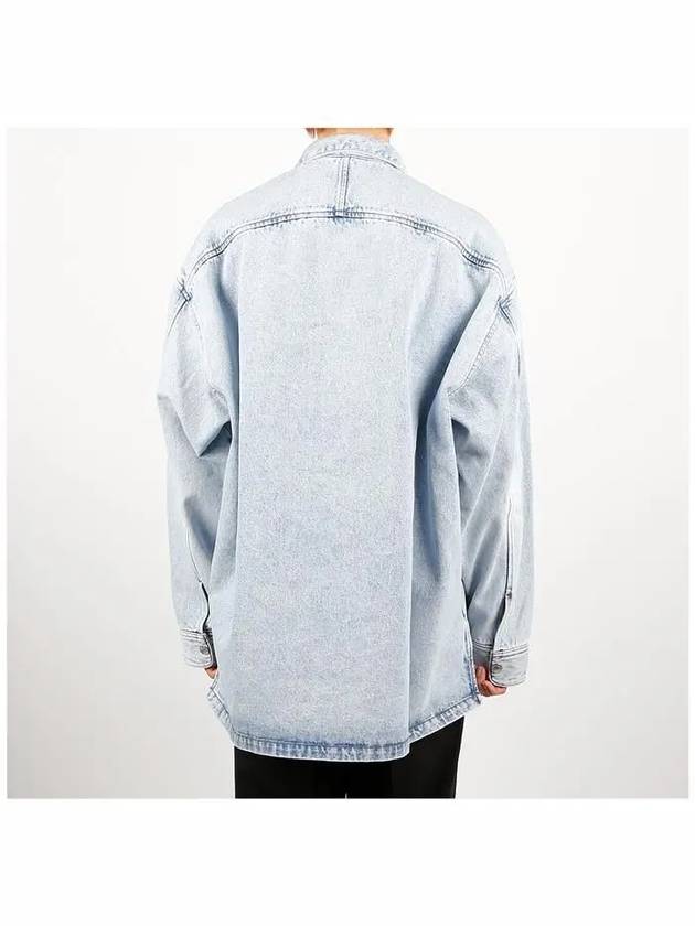 De Coeur Oversized Long Sleeve Shirt Bleached Blue - AMI - BALAAN 5