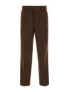 Men s Baby Camel Flannel Slacks A23AP04BF DARKBROWN - AURALEE - BALAAN 1