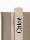 Woody Canvas Medium Tote Bag Cement Pink - CHLOE - BALAAN 4