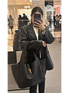 Bea Grained Leather Tote Bag Black - SAINT LAURENT - BALAAN 7