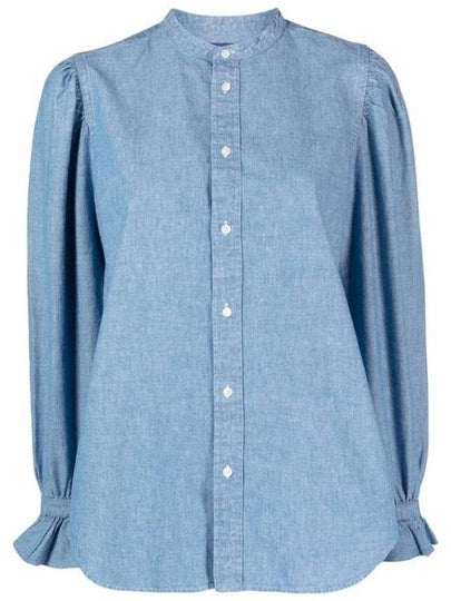 Denim Puff Sleeve Shirt 211912103001 - POLO RALPH LAUREN - BALAAN 2