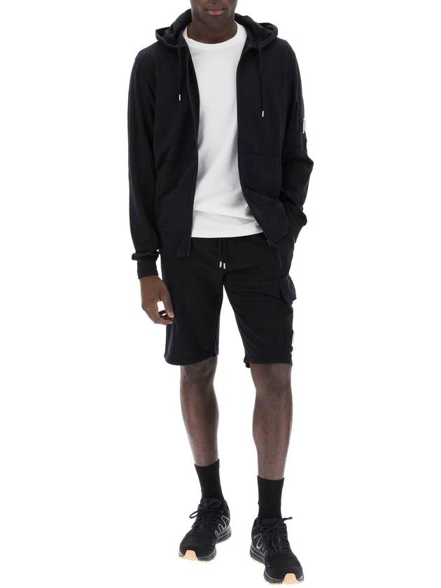 Light Fleece Utility Shorts Black - CP COMPANY - BALAAN 3