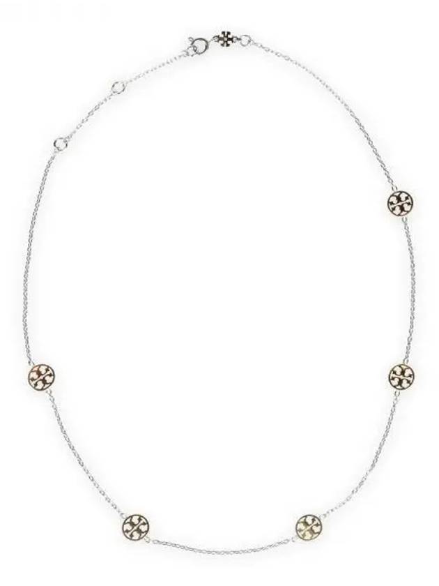 Miller Chain Link Necklace Silver - TORY BURCH - BALAAN 2