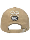 Women’s Pearl Stud Symbol Logo Soft Type Camel Beige Ball Cap DO9242AC17 3 - DOYOUKNOWMC GOLF WEAR - BALAAN 2