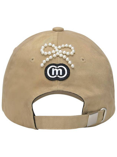 ALL SEASON Doyou Know MC Women s Pearl Stud Symbol Logo Soft Type Camel Beige Ball Cap DO9242AC17 3 - DOYOUKNOWMC GOLF WEAR - BALAAN 2