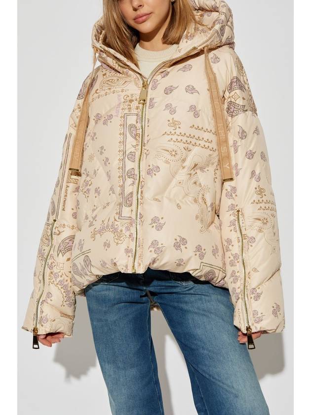 Khrisjoy Down Jacket With Paisley Print, Women's, Beige - KHRISJOY - BALAAN 3