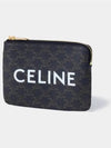 Triomphe Canvas Coin Card Wallet Black - CELINE - BALAAN 4