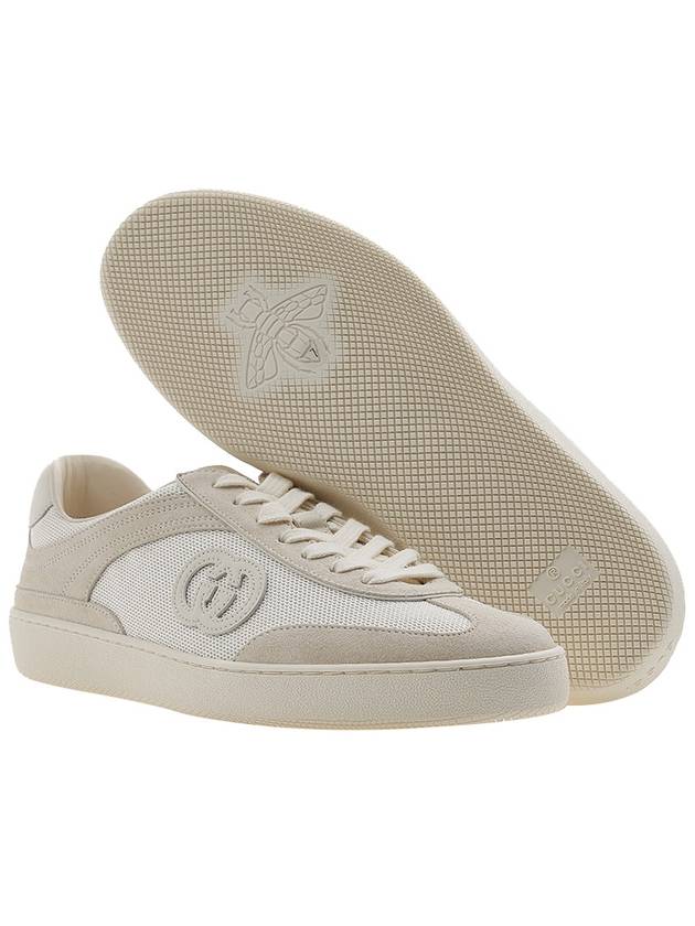 Interlocking G Suede Low-Top Sneakers White - GUCCI - BALAAN 6