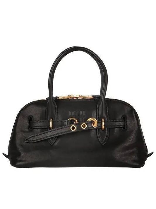 Miu Abunchure Nappa Leather Top Handle Bag Black - MIU MIU - BALAAN 2