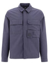 Metropolis Gabardine Zipper Long Sleeve Shirt Blue - CP COMPANY - BALAAN 2