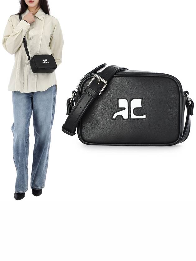 Logo Leather Camera Cross Bag Black - COURREGES - BALAAN 2