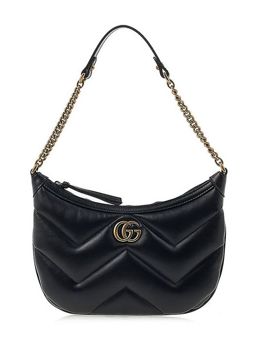 Marmont Small Leather Shoulder Bag Black - GUCCI - BALAAN 2