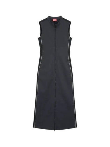 Women s Half Color Shooting Zip Up Dress Dark Gray - DIESEL - BALAAN 1