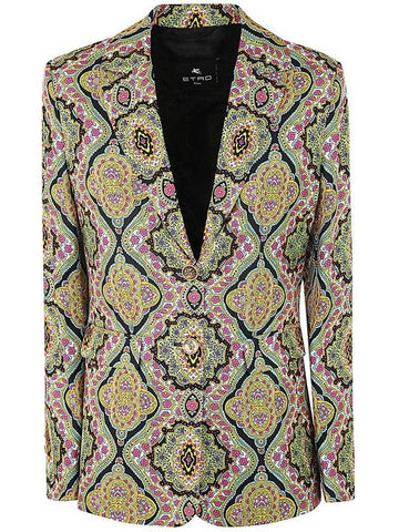 Etro Printed Silk Twill Jacket Clothing - ETRO - BALAAN 1