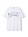 Solid Water Drop Typography Short Sleeve T-Shirt White - ULKIN - BALAAN 2