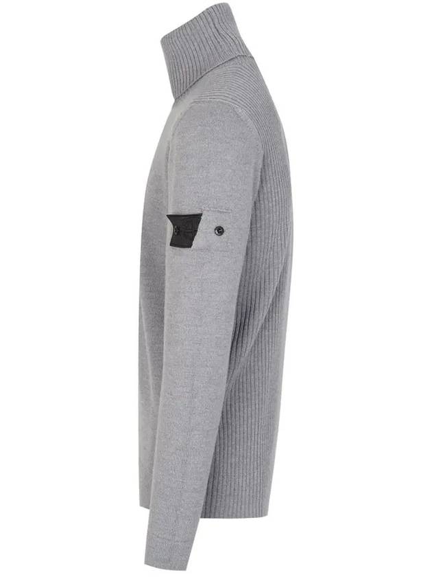 Shadow Project Wool Turtleneck Grey - STONE ISLAND - BALAAN 4