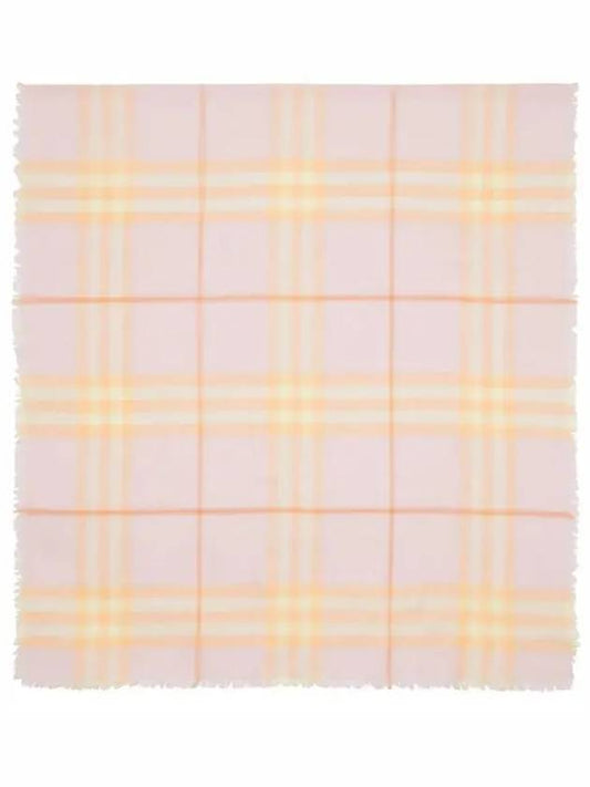 Check Print Wool Scarf Pink - BURBERRY - BALAAN 2