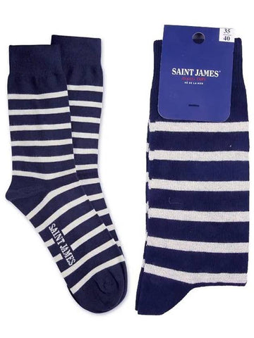 Striped Socks 1194 MARINE ECRU - SAINT JAMES - BALAAN 1