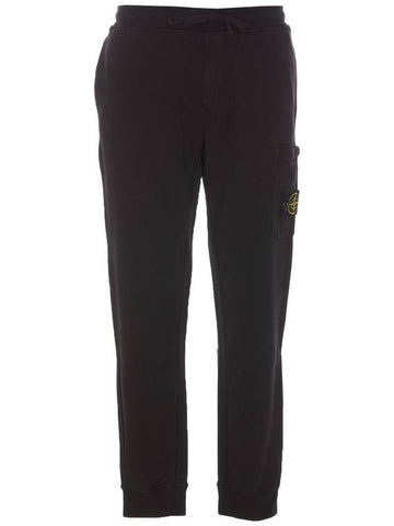 Compass Badge Capered Track Pants Black - STONE ISLAND - BALAAN 1