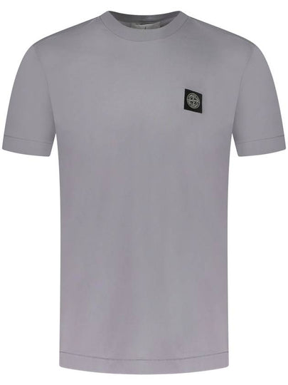 Logo Patch Short Sleeves T-Shirt Grey - STONE ISLAND - BALAAN 2