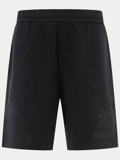 Taylor EKD Motif Cotton Shorts Black - BURBERRY - BALAAN 2