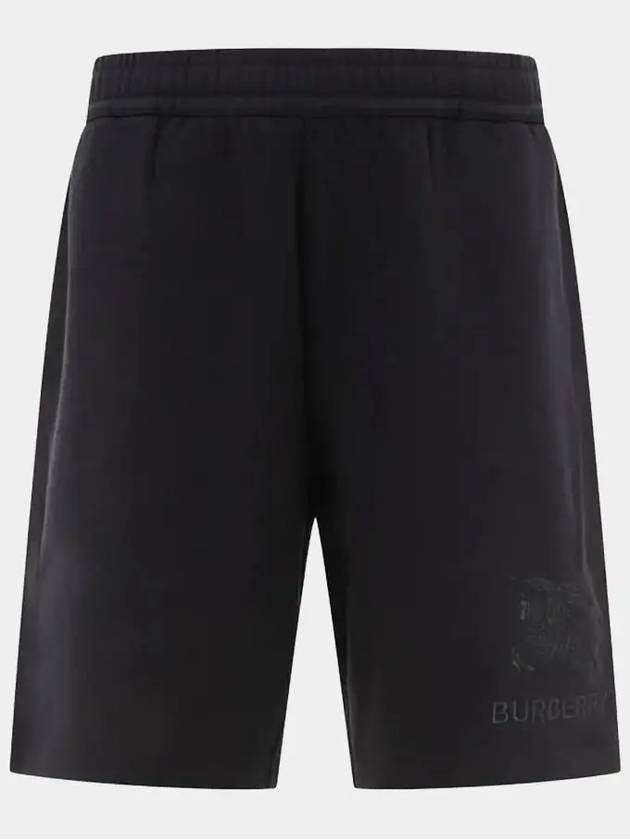 Taylor EKD Motif Cotton Shorts Black - BURBERRY - BALAAN 2