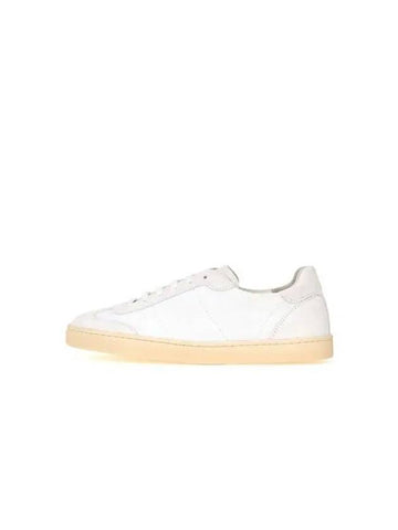 Men s Suede Patch Knit Sneakers White 270483 - BRUNELLO CUCINELLI - BALAAN 1